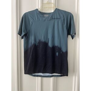 Troy Lee Designs teal and navy boy’s biking short sleeve shirt L